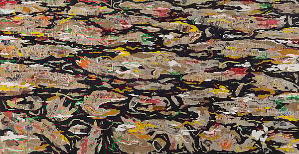 Poli(tik) Manzara tuvalüzeri kagit ve akril boya 196x376 cm,.j2008,pg